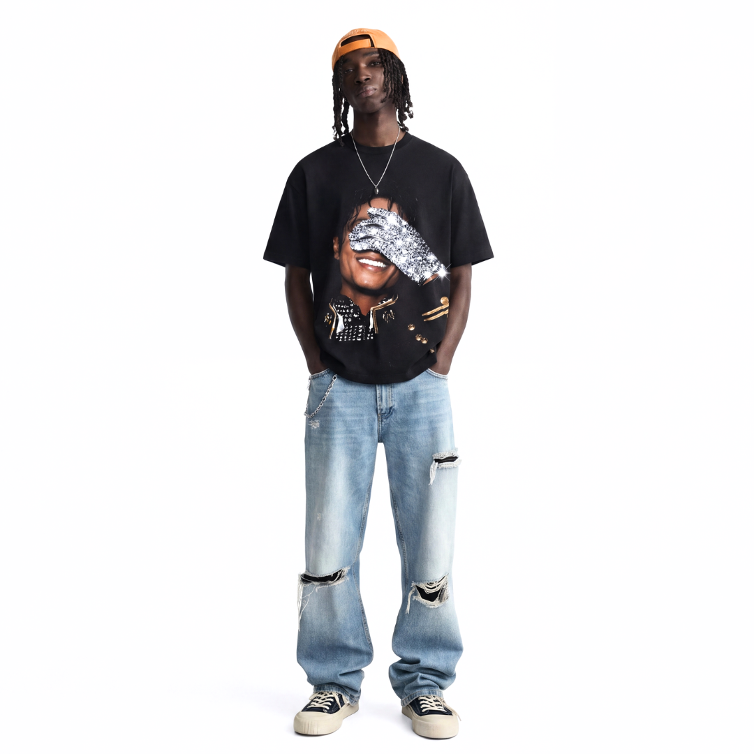 King of Pop Rhinestone Tee