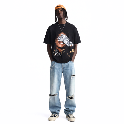 King of Pop Rhinestone Tee
