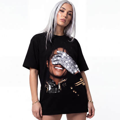 King of Pop Rhinestone Tee